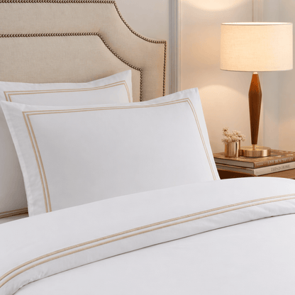 Ensemble de couette Elara Champagne – Taille King - Marfinio