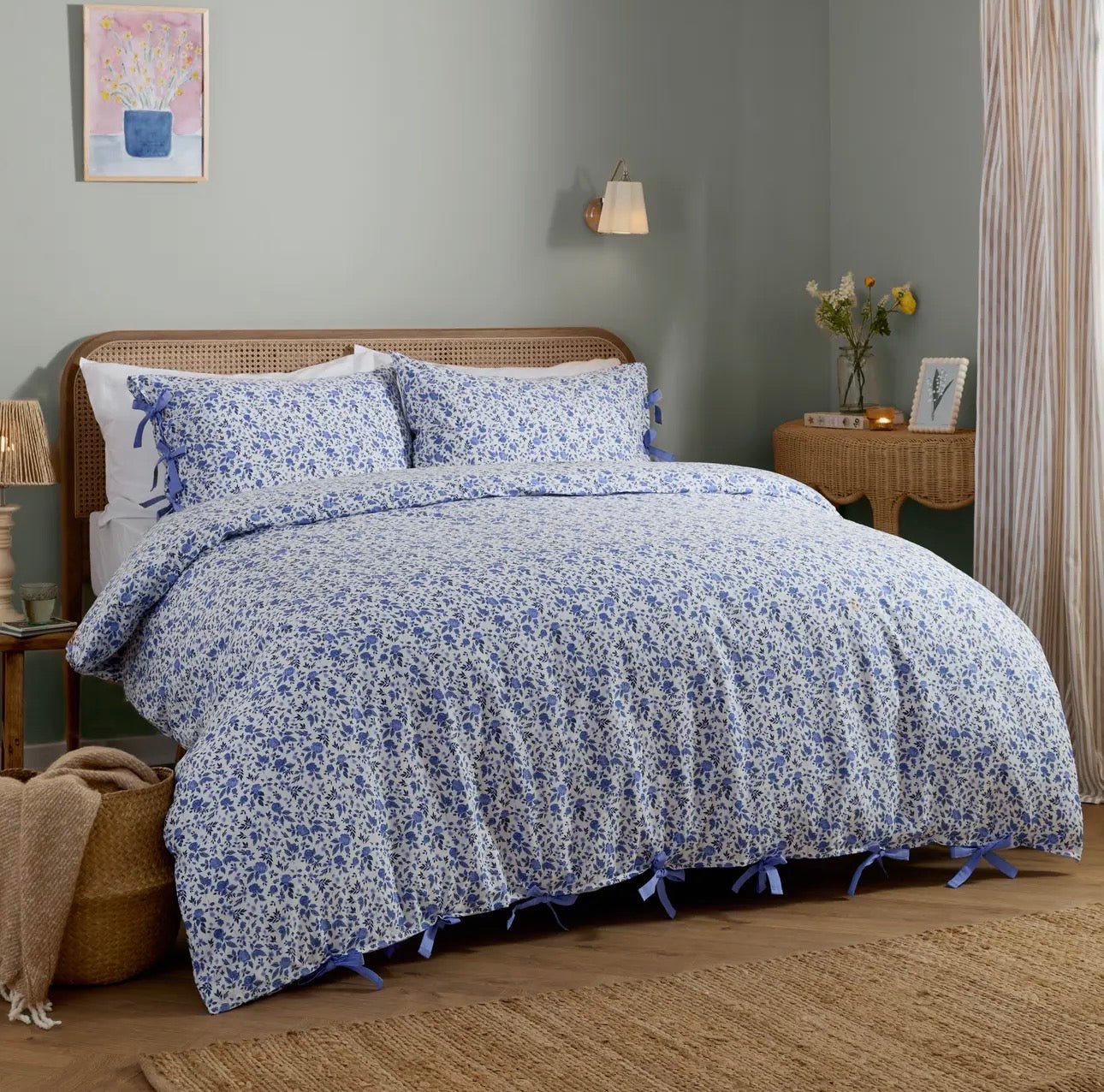 Parure HANNAH BLEU FLORAL - Marfinio