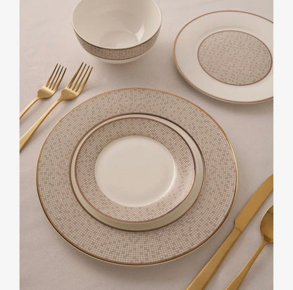 Service de vaisselle Mosaic Prestige – 16 pièces en porcelaine fine - Marfinio